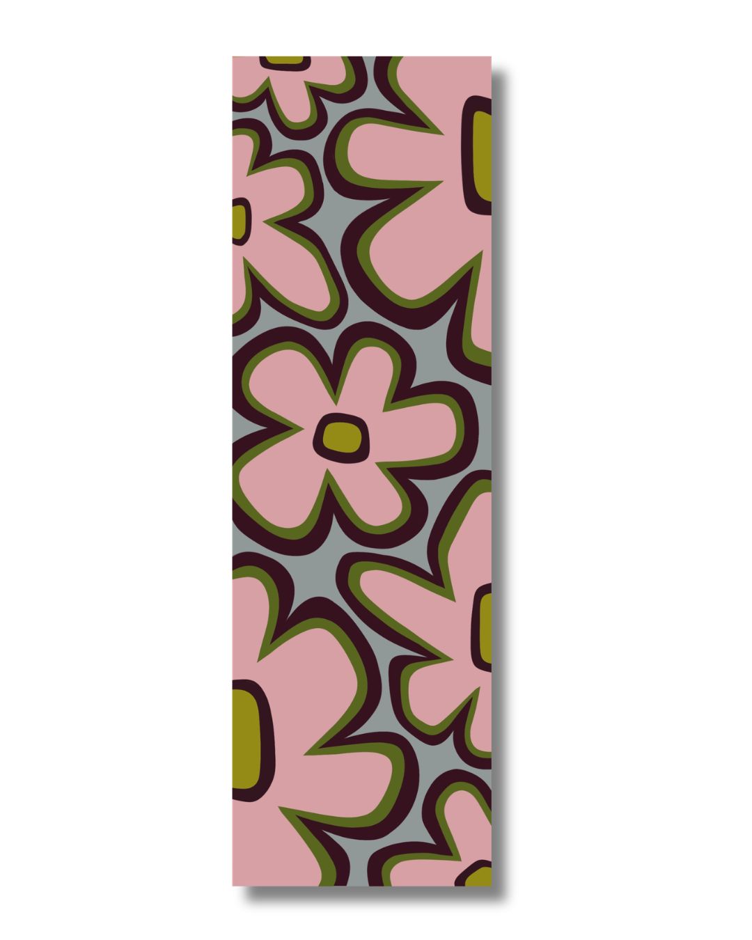 Flower Power Underfoot - 2.5' x 8' Runner | Dusty Rose