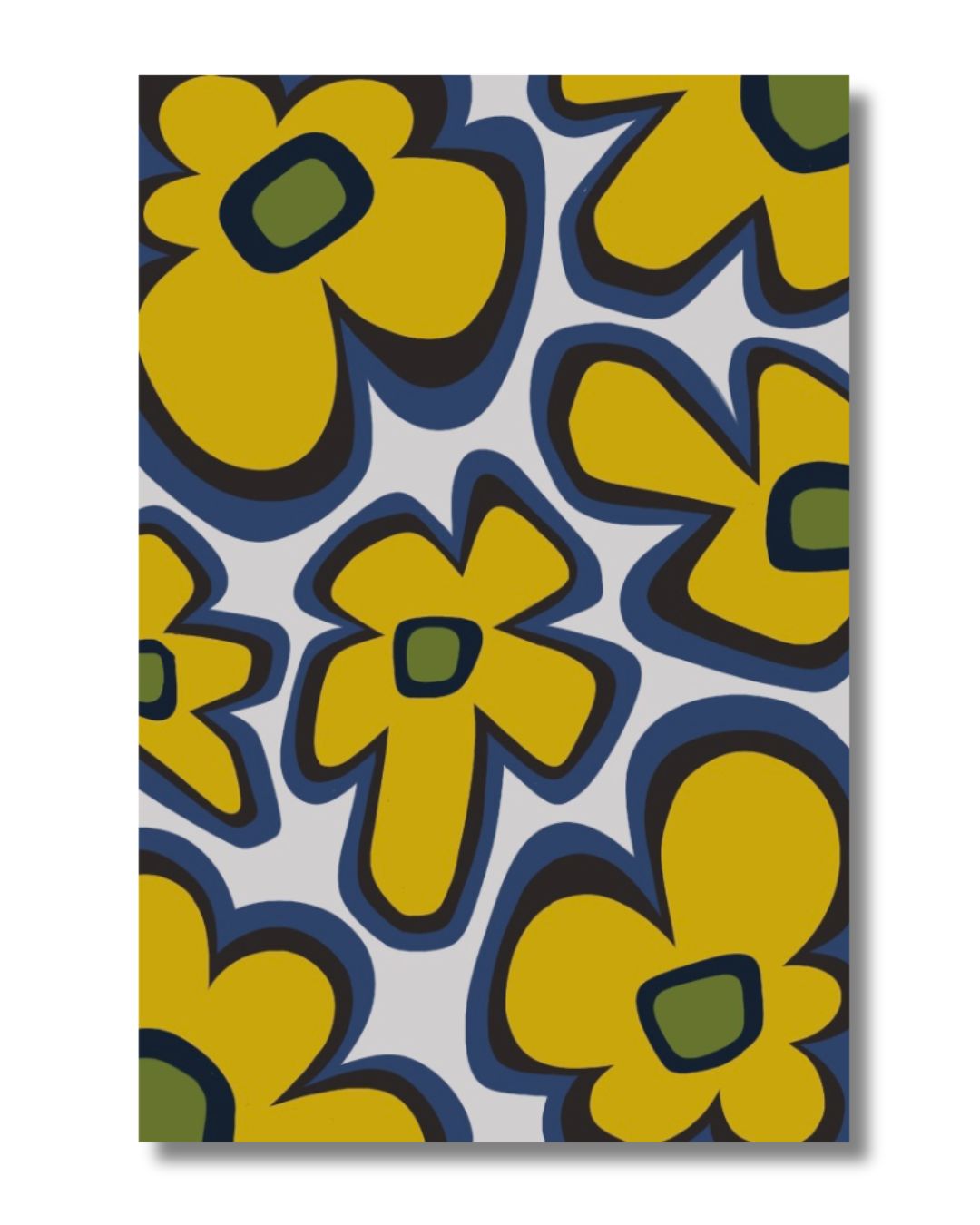 Flower Power Underfoot - 2' x 3' Area Rug | Groovy Gold