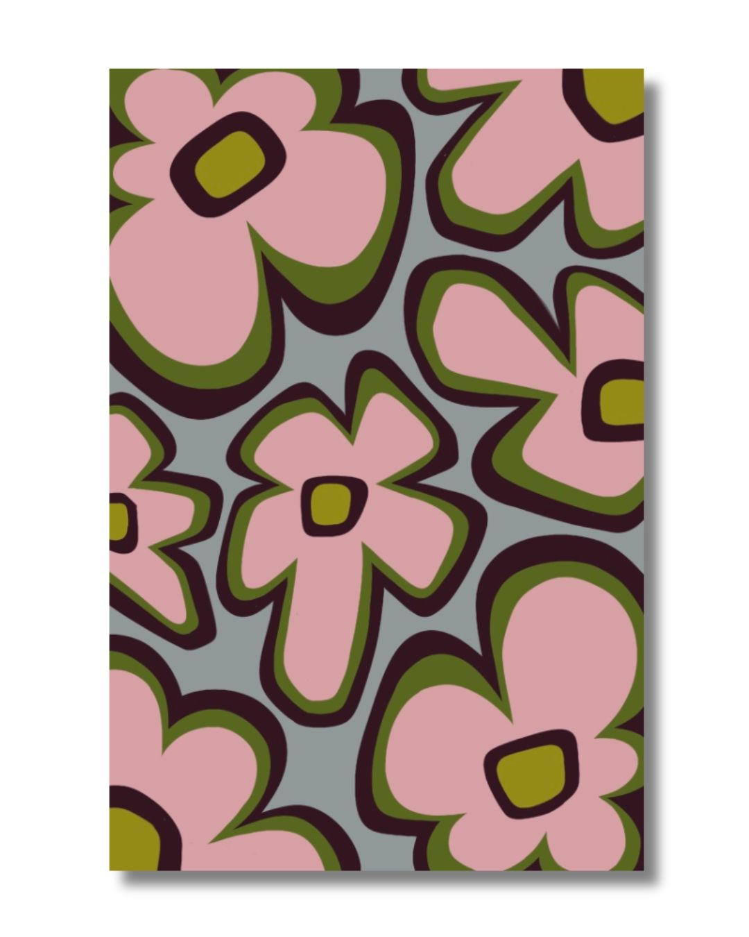 Flower Power Underfoot - 2' x 3' Area Rug | Dusty Rose