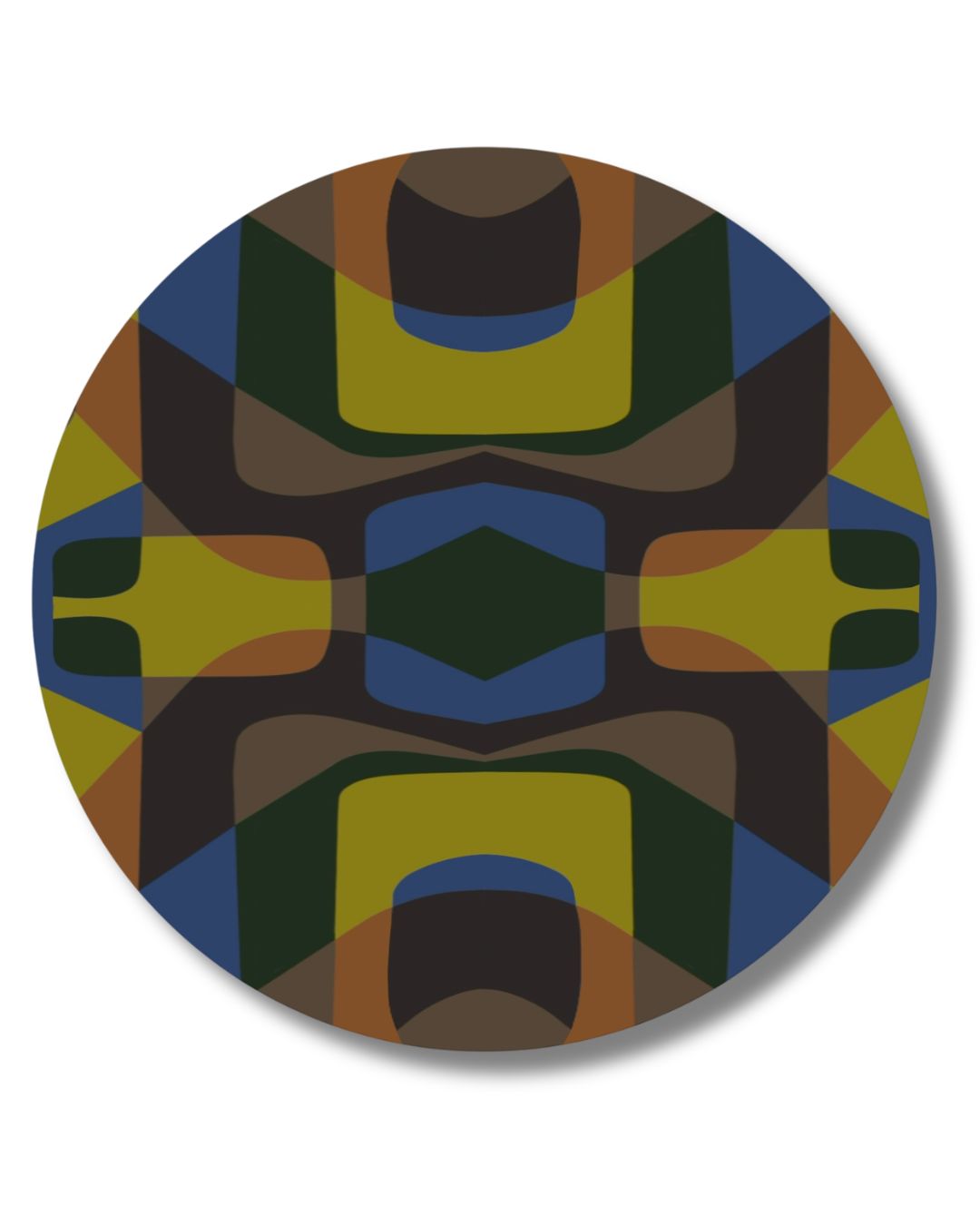 Mid Mod Underfoot - 6" Round Area Rug | Low Current