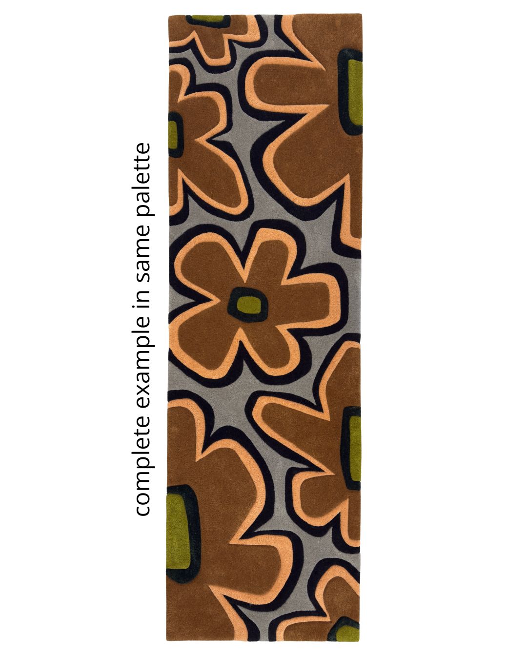 Flower Power Underfoot - 2' x 3' Area Rug | Caramel