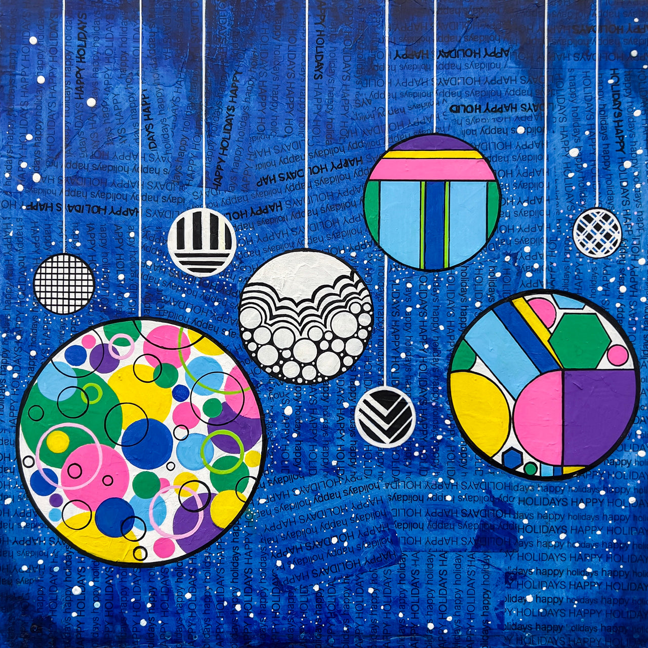 Blue Balls, original 12" x 12" painting