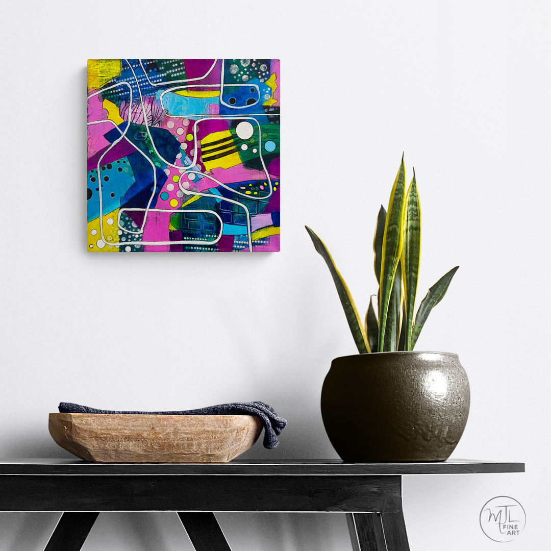 Sometimes It Is Just Fun & Games! - 12" x 12" acrylic on canvas
