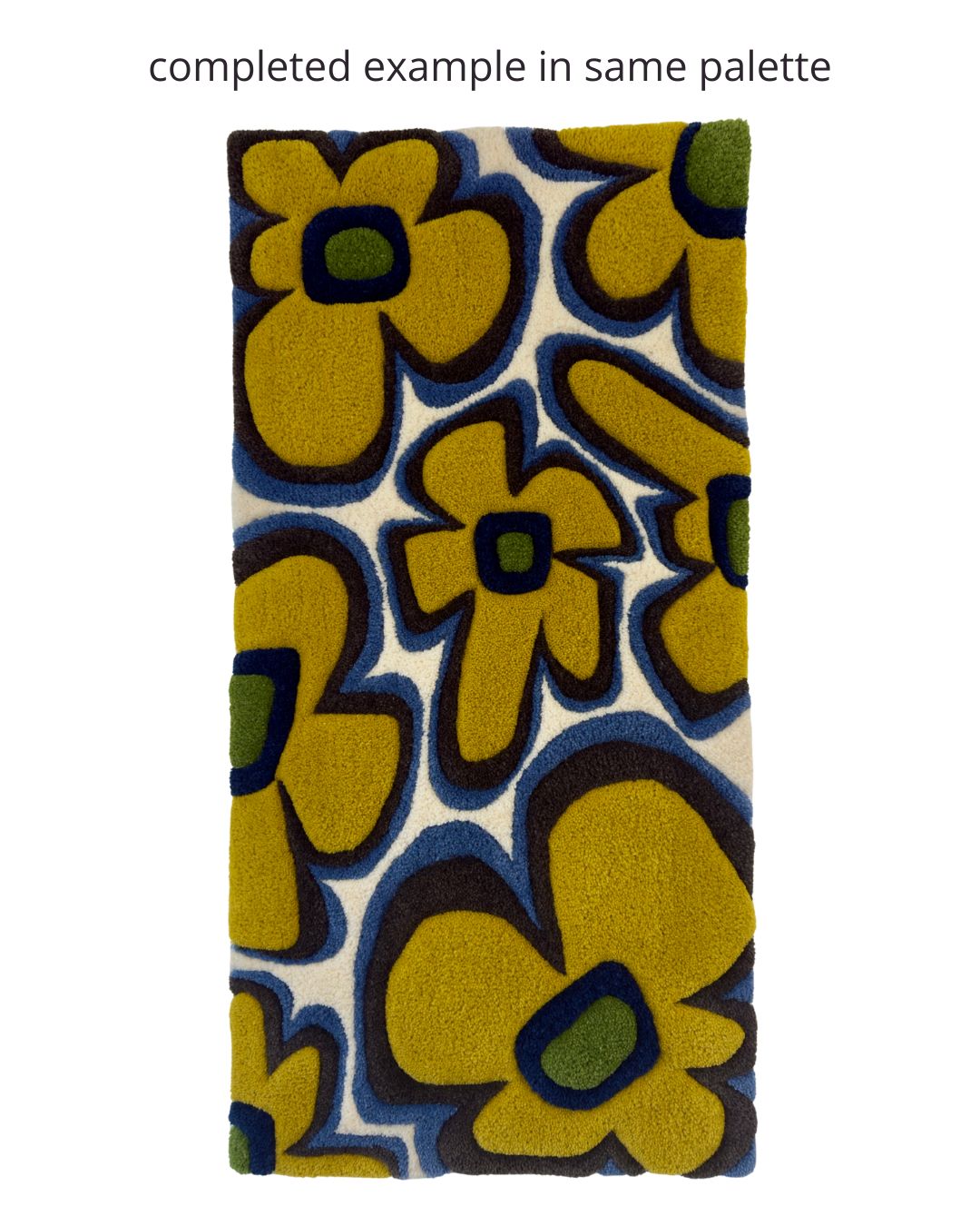 Flower Power Underfoot - 2' x 3' Area Rug | Groovy Gold