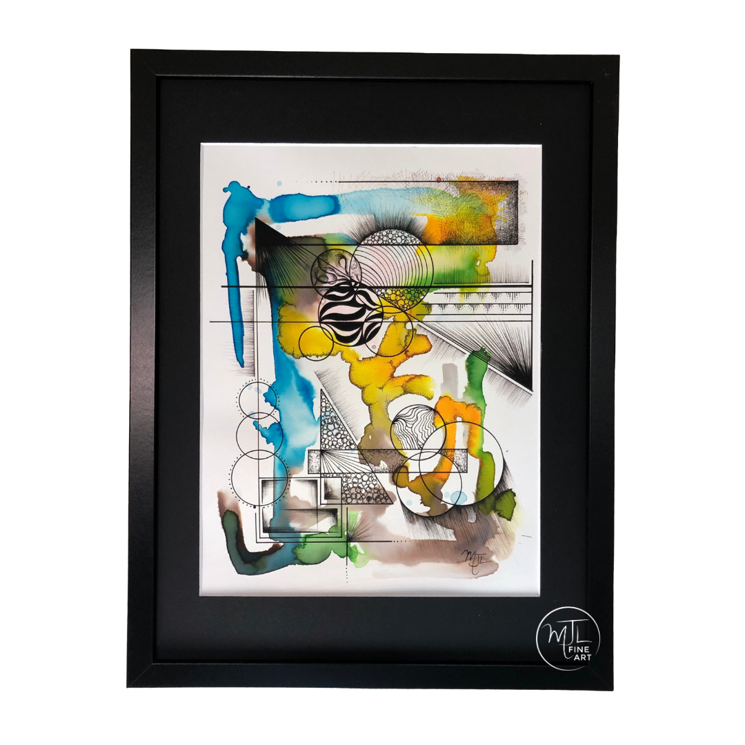 Geometric Rhythm - REPRODUCTION framed