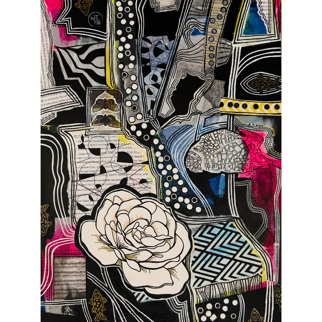 It Came to Me In A Dream - 12" x 16" acrylic + multi-media on cradled wood panel