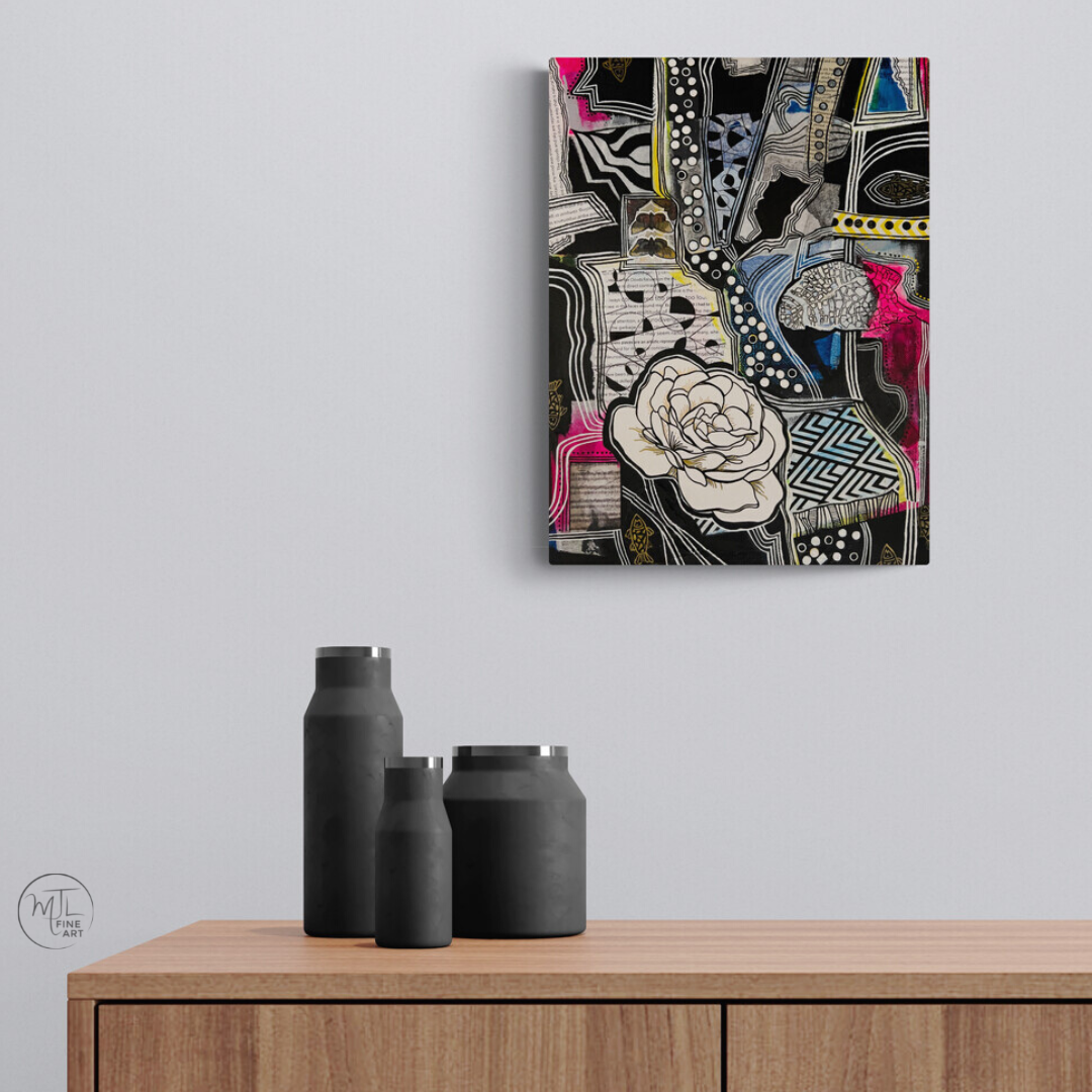 It Came to Me In A Dream - 12" x 16" acrylic + multi-media on cradled wood panel