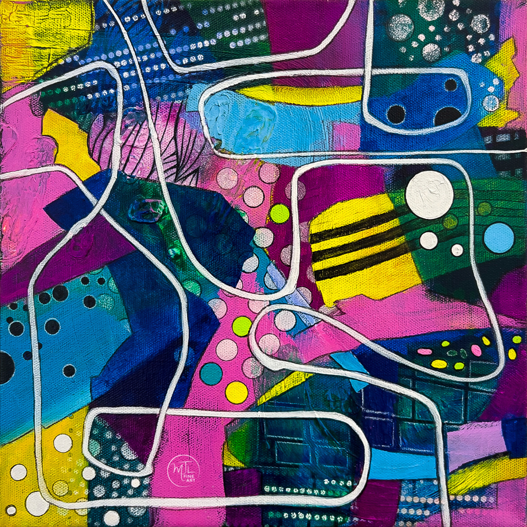 Sometimes It Is Just Fun & Games! - 12" x 12" acrylic on canvas