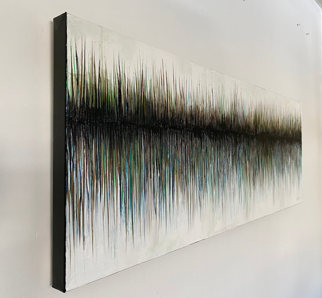Frequency "18 x 40" Acrylic Painting