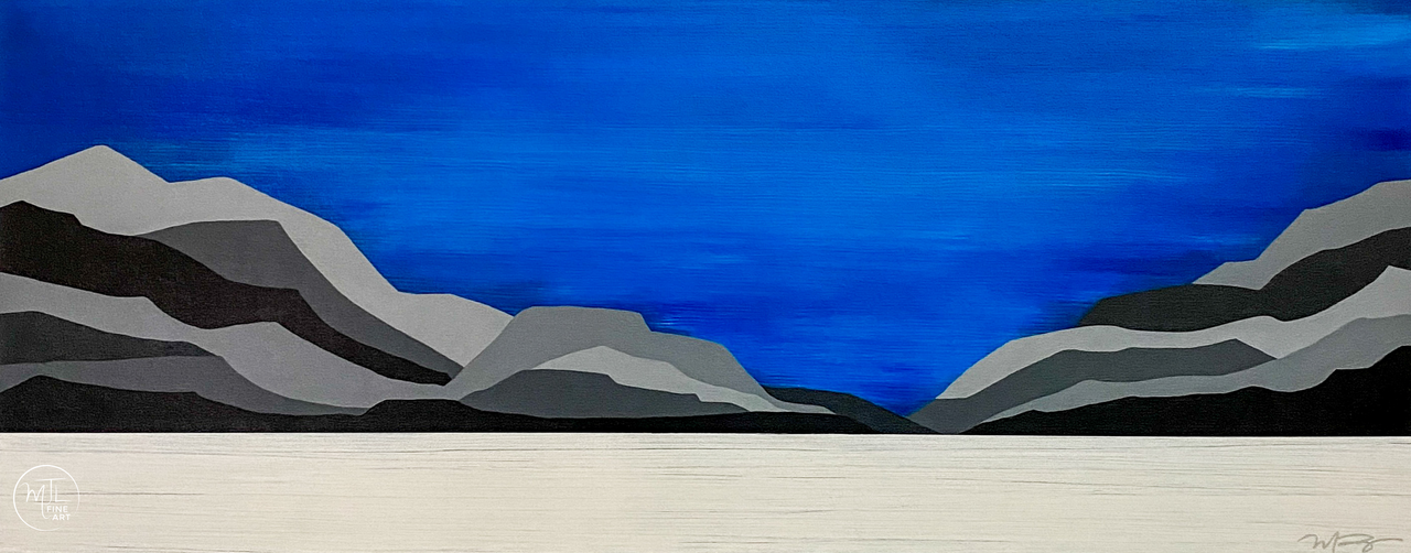 Untitled Mountain Landscape "16 x 40" Acrylic Painting
